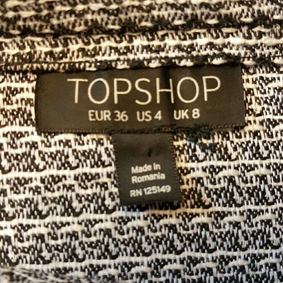 Topshop Black and White skirt size 4 - Picture 5 of 5